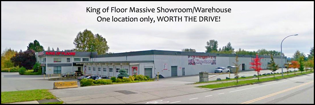 King of Floor's main showroom and warehouse is located in Surrey, BC