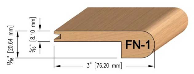 8 mm Maple Flush Stair Nosing 