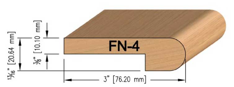 10 mm Maple Flush Stair Nosing 