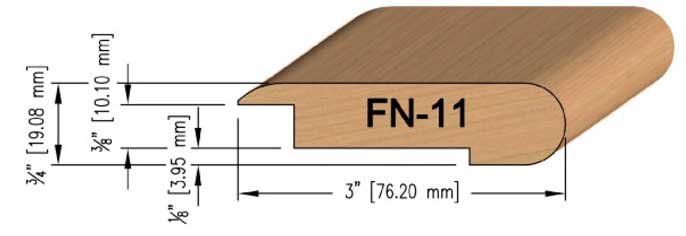 10 mm Maple Overlay Stair Nosing 