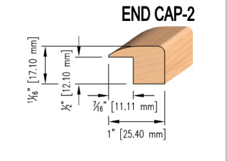 17.1 mm Maple End Caps