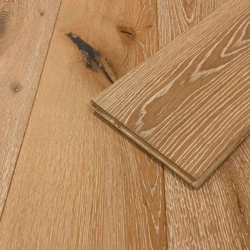 Engineered Flooring Natural White Wash 189mm Brushed