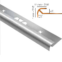 Vinpro 5mm Stair Nosing ROUND Brushed Chrome