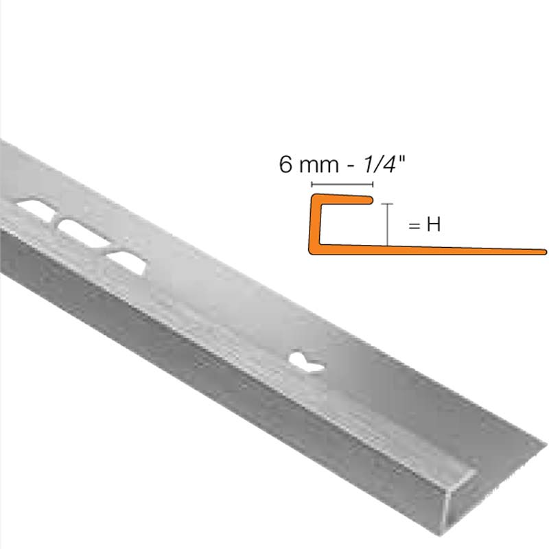 Vinpro 6mm J Channel Brushed Chrome