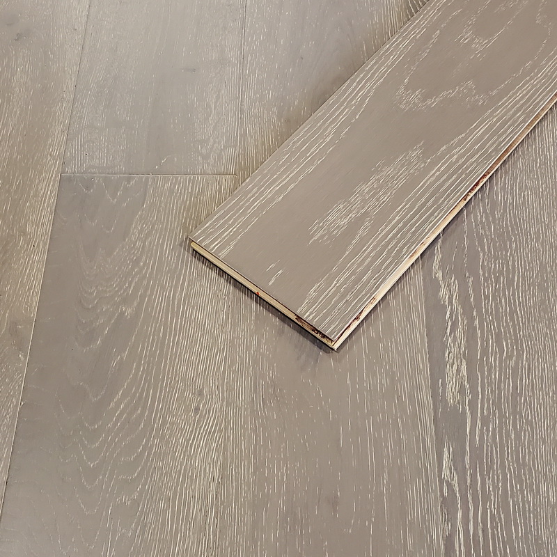 190mm Rustic Mountain Snow Oak Brushed Engineered T&G